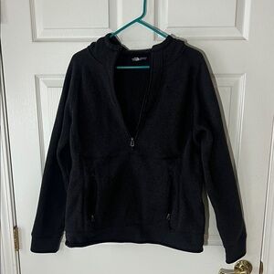 The North Face Women’s Cresent‎ Pullover Half Zip Charcoal Sweater, Sz Large